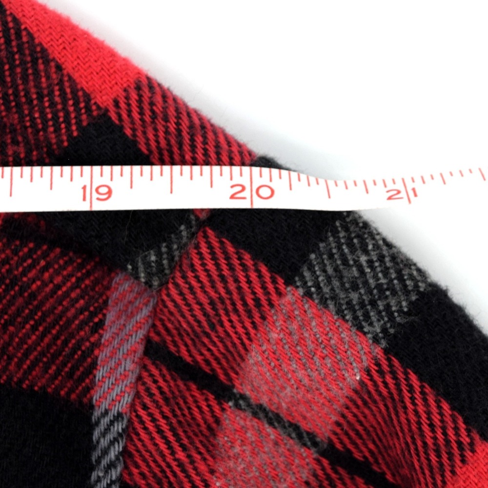 Private Property Men's XL Red Black Buffalo Plaid Flannel Shirt Vintage 80s USA - Picture 10 of 14